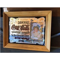 FRAMED COCA-COLA MIRROR