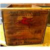 Image 1 : WOOD OIL CAN CRATE WITH PEGASUS OIL INSIGNIA