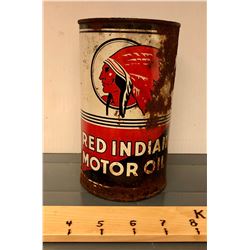 RED INDIAN MOTOR OIL TIN - 1 QT SIZE