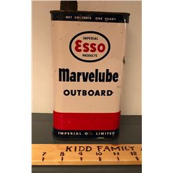 ESSO MARVELUBE OUTBOARD TIN - 1 QT SIZE