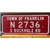 Image 1 : TOWN OF FRANKLIN - STEEL SIGN