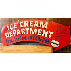 BORDENS ICE CREAM CARDBOARD DS SIGN - 40"