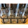 Image 3 : WHITE ROSE REPRO OIL BOTTLE RACK WITH WIRE CARRIER & BOTTLES