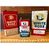 Image 1 : GR OF 3, WHITE ROSE MOTOR OIL CANS