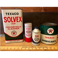 GR OF 4, TEXACO CANS