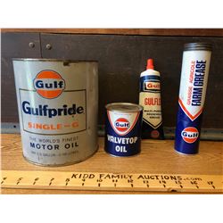 GR OF 4, GULF OIL ITEMS