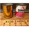 Image 2 : GR OF 2, BEAVER CHAIN SAW CAN & TRUSTY RUSTY ENGINE TREATMENT CAN - 8 OZ SIZE