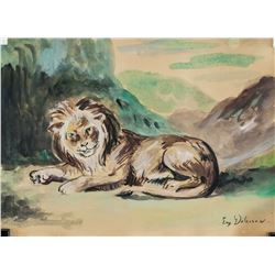 Eugene Delacroix French Romanticist Watercolor