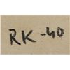 Image 8 : American Modernist Tempera Signed Illegibly RK-40