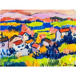 Andre Derain Fauvist French Oil on Paper Stamped