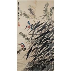 Lai Chusheng 1903-1975 Chinese Watercolor Birds