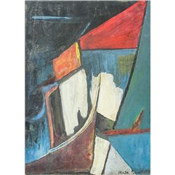 Serge Poliakoff Russian French Abstract Oil Board