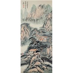 Huang Binhong 1865-1955 Chinese Watercolor Scroll