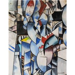 Fernando Leger French Cubist Gouache on Paper