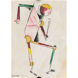 Varvara Stepanova Russian Constructivist Gouache