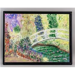 Chinese Oil on Canvas Landscape Signed