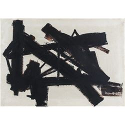 Franz Kline US Abstract Oil Black on White VI