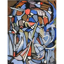 Andre Lanskoy Russian Tachisme Gouache on Paper