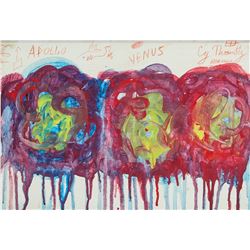 Cy Twombly American Abstract Oil on Canvas