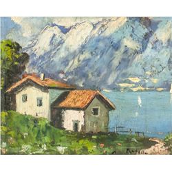 Attilio Pratella Italian Impressionist Oil Board