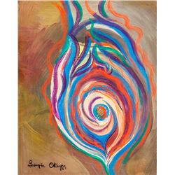 Georgia O'Keeffe American Modernist Oil on Canvas