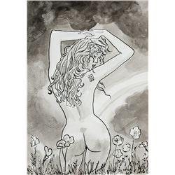 Milo Manara Italian Pop Mixed Media on Paper