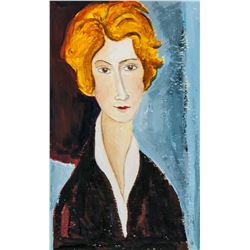 Amedeo Modigliani Italian Fauvist Mixed Media