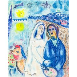 Marc Chagall Russian-French Surrealist Pastel