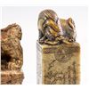 Image 3 : 3 Assorted Chinese Hardstone Carved Fu Dog Seals