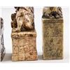 Image 8 : 3 Assorted Chinese Hardstone Carved Fu Dog Seals