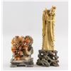 Image 1 : Two Assorted Chinese Hardstone Decorative Items