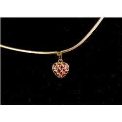 18kt Gold Ruby (1ct) Pendant