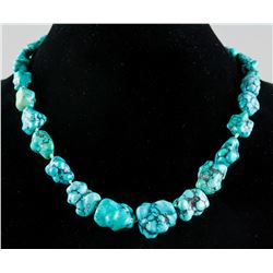 Natural Shape Turquoise Beads Necklace