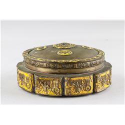 Chinese Brass Foliated Box with CHINA mark