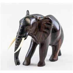 Chinese Zitan Wood Carved Elephant Statue