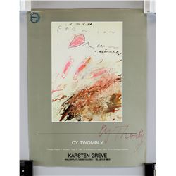 Cy Twombly Signature on Single Leaf Magazine Page