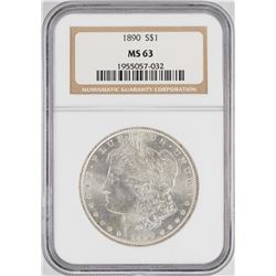 1890 $1 Morgan Silver Dollar Coin NGC MS63