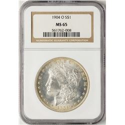 1904-O $1 Morgan Silver Dollar Coin NGC MS65