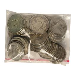 Bag of (50) Silver Franklin Half Dollar Coins - $25 Face Value