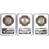 Image 2 : Lot of (3) 2007Mo Mexico 180th Anniversary 100 Pesos Silver Coins NGC MS64