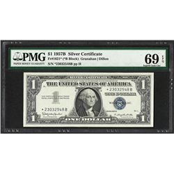 1957B $1 Silver Certificate STAR Note Fr.1621* PMG Superb Gem Uncirculated 69PPQ