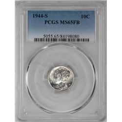 1944-S Mercury Dime Coin PCGS MS65FB