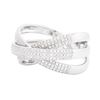 Image 2 : 14KT White Gold 0.70 ctw Diamond Ring