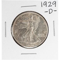 1929-D Walking Liberty Half Dollar Coin