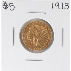 1913 $5 Indian Head Half Eagle Gold Coin