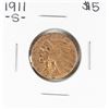 Image 1 : 1911-S $5 Indian Head Half Eagle Gold Coin