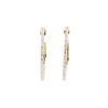 Image 1 : 14KT Yellow Gold 0.50 ctw Diamond Inside Out Hoop Earrings