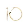 Image 2 : 14KT Yellow Gold 0.50 ctw Diamond Inside Out Hoop Earrings