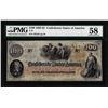 Image 1 : 1862 $100 Confederate States of America Note T-41 PMG Choice About Uncirculated