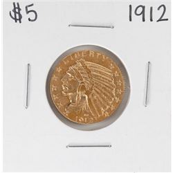 1912 $5 Indian Head Half Eagle Gold Coin